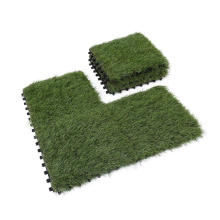 anti fading UV Resistant artificial grass synthetic turf interlocking DIY tile  mat 30*30